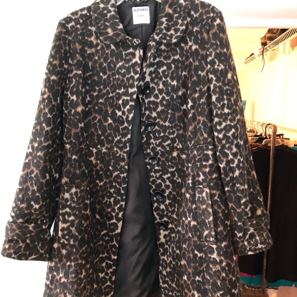 Cheetah Print Sz M Car Coat